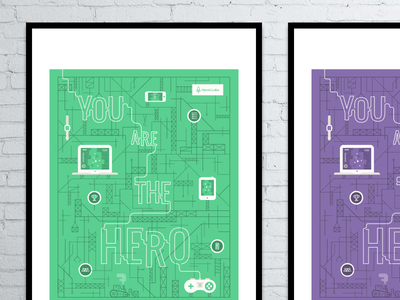 Heroic Labs Posters controller gaming heroiclabs illustration indiegames poster scaffolding