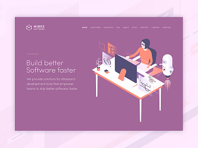 Mibex Software atlassian development illustration robot software web design website