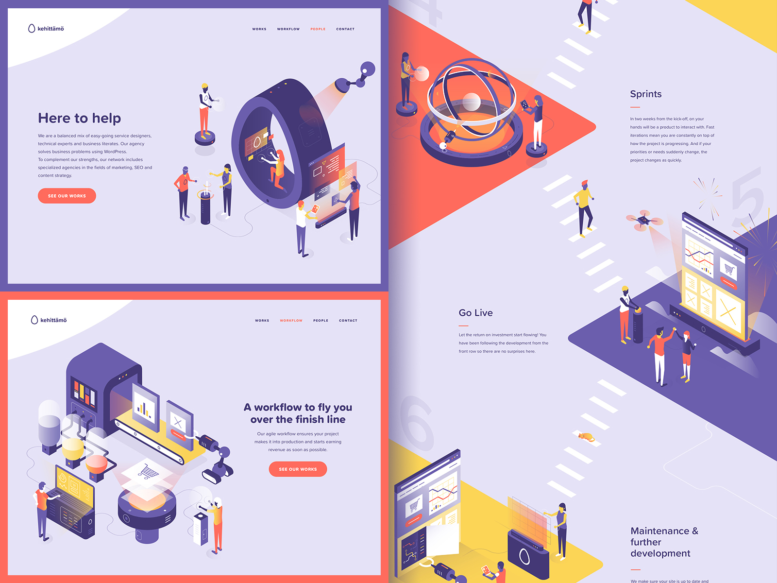 Kehittamo web pages by Oli Lisher on Dribbble