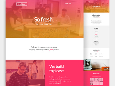 So Fresh... agency bright colours clean design fresh face pink ui ux design webdesign