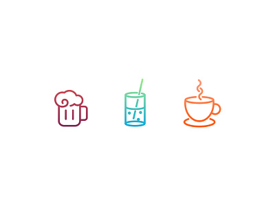 Fancy a drink? beer bright colour clean coffee drink icons