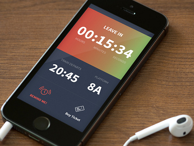Timely - App DashBoard Design app design branding clean design countdown dashboard design ios design iphone time transport