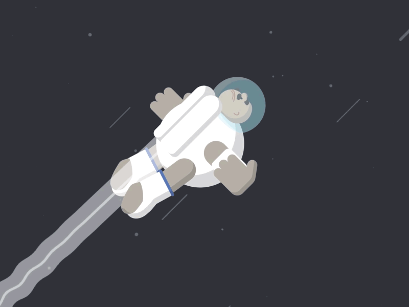 Flying Astronaut 2d art 2danimation after effects aftereffects animation loop motion design motiongraphics space animation