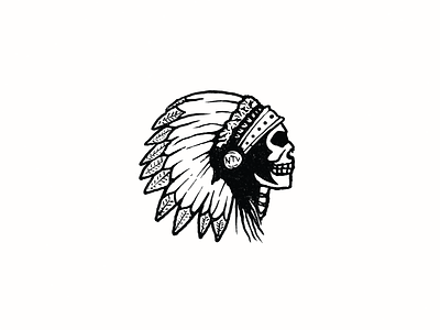 Native Factories Logo branding logo native skull