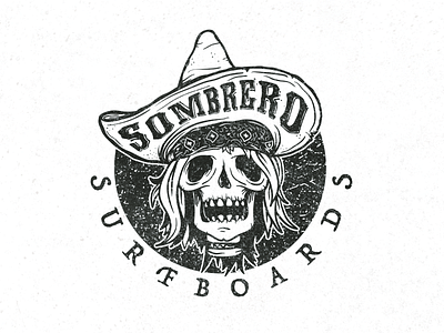 Sombrero Surfboards Logo design logo skull sombrero surf