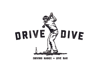 Drive Dive working logo design divebar illustration logo