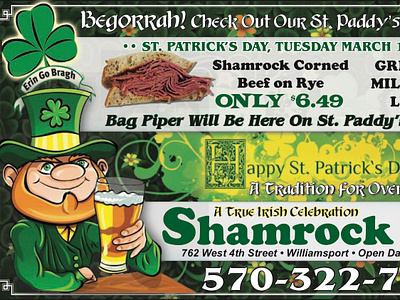 Shamrock Advertisement advertisement beer design irish shamrock