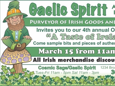 Gaelic Spirit Ad advertisement design irish leprachaun