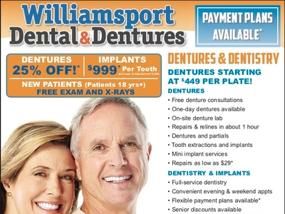 Williamsport Dentures Ad advertisement dentist dentures design