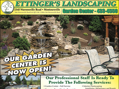 Ettingers Ad advertisement design landscaping
