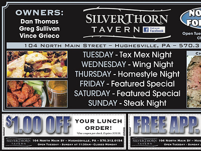 Silverthorn Tavern Ad