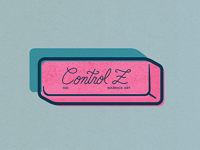 Control Z 2d art design eraser flat icon illustration illustrator vector