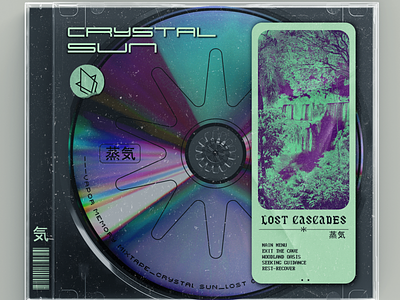 /Lost Cacades/ aesthetic art direction cd cover art graphic design vaporwave