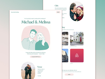 Wedding Website made with Super + Notion