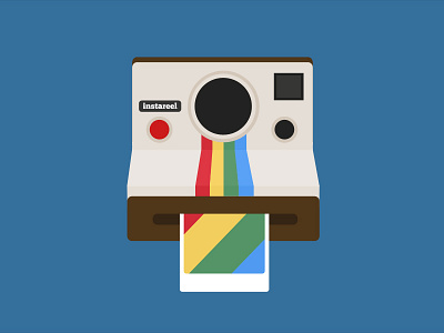 Polaroid Camera camera flat illustration instagram instareel polaroid simple