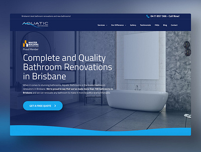Aquatic Bathrooms adobe xd australia design digital marketing gold coast ui web web design website wordpress