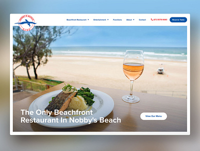 Nobby's Beach Surf Club adobe xd australia design digital marketing gold coast ui web web design website wordpress
