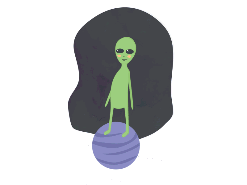 Alien after effets alien animation animation 2d gif illustration illustrator vector