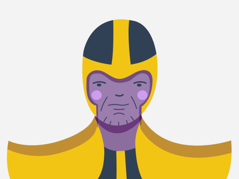 Thanos after affects after effets alien animation animation 2d avengers endgame gif illustrations illustrator illustrator design ilustraciones ilustrations infinitywar marvel comics motion thanos vector