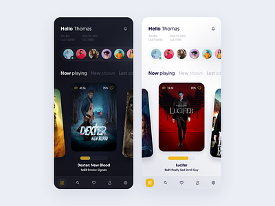 Discover movies & shows – mobile app concept 2022 app concept creative dark mode light mode mobile movie show tv ui