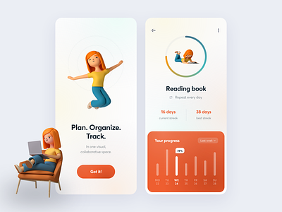 Time organizer – mobile app concept