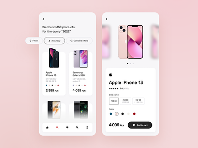 Phone eCommerce – mobile app concept