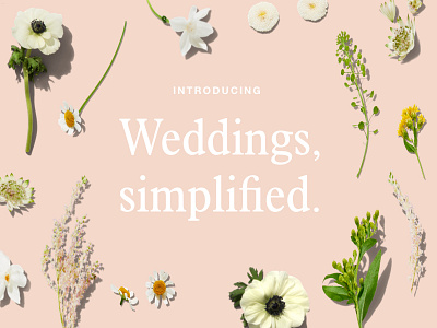 Weddings, simplified. campaign floral minimal photography wedding