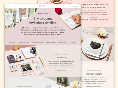 Wedding timeline page