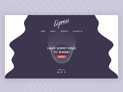 Express - Speak up Homepage design figma layout purple ui web web design webdesign