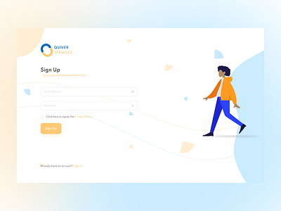 Simple Sign Up or Register Page blue design figma logo register register page signup ui ux web web design yellow