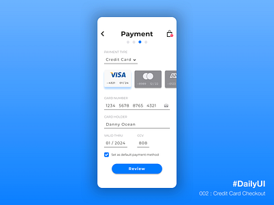 Purchase Flow / Payment Type credit card dailyui dailyui 002 flow light ui mobile purchase uxdesign