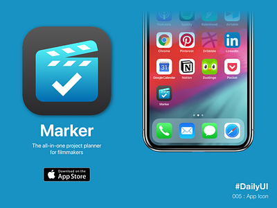 Marker / iOS App app design apple branding dailyui 005 icon illustration ios logo mobile ui ux vector