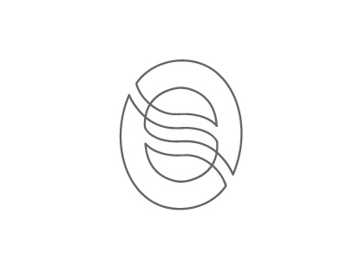 S Mark Linear line logomark s