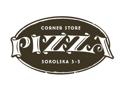 Corner Store Pizza 01 logo pizza typography