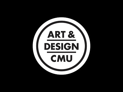 Art and Design Department Emblem - CMU - BW adobeillustrator branding design logo