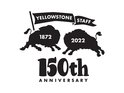 Yellowstone Staff Design - 150th Anniversary adobeillustrator bison design illustration national park t shirtdesign yellowstone
