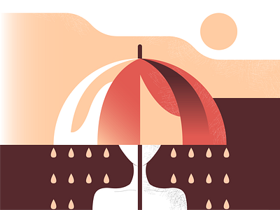 Rainy day inside geometric geometry illusration illustration art illustrator rain umbrella