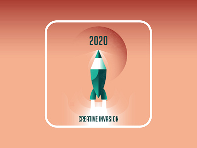 2020-Creative invasion dribbleweeklywarmup geometric geometry illustration illustration art illustrator mars pencil space spaceship vector warmup