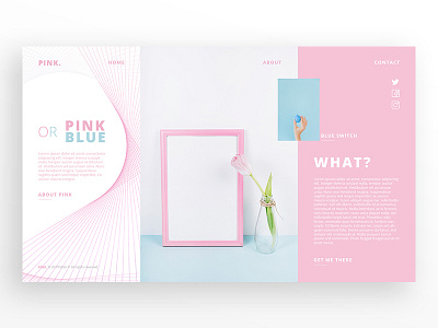 Pink or Blue art branding clean cleanui creative design flat icon logo photoshop popular simple typography ui userexperience userinterface ux web webdesign website