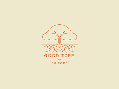 Good Tree Branding branding graphic design heart icon identity logo design mark outlines roots tree visual identity