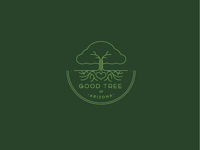 Good Tree Branding branding graphic design heart icon identity logo design mark outlines roots tree visual identity