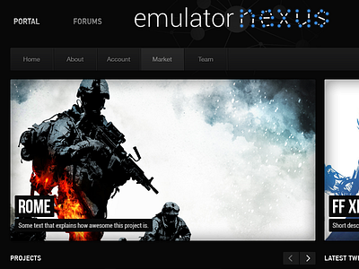 Modding Community Portal dark design games gaming modding mods steam web web design webdesign