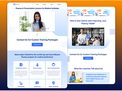 chatterfox blue booking class e learning educational learning platform ui uidesign web webdesign website website design