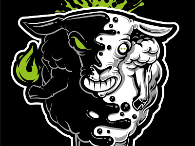 BLCK SHEEP T shirt Art 3color art blacksheep branding cartoon cover design illustration illustrator logo screenprint sheep tshirt vector