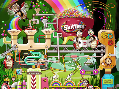 Skittles cartoon design illustration skittles