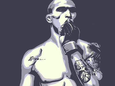 Don Madge art illustration illustrator magicman mma ufc vector