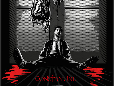 Constantine - Movie Poster art art cover design illustration illustrator poster vector