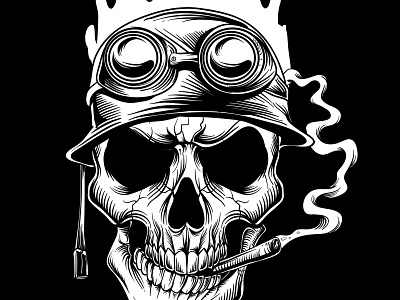 Tshirt Art art branding cover coverart design etched illustration illustrator print shirt skull smoke tshirt vector