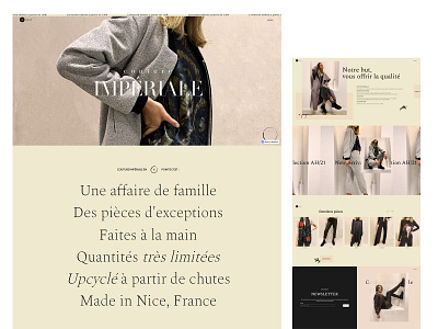 Couture Imperiale illustrator photoshop web design webflow