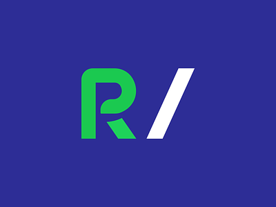 Daily logo challenge: 04 — Single letter blue dailylogochallenge graphicdesign green logodesign logoinspire logolearn